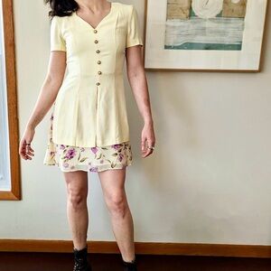 1990s Tiered Floral Dress